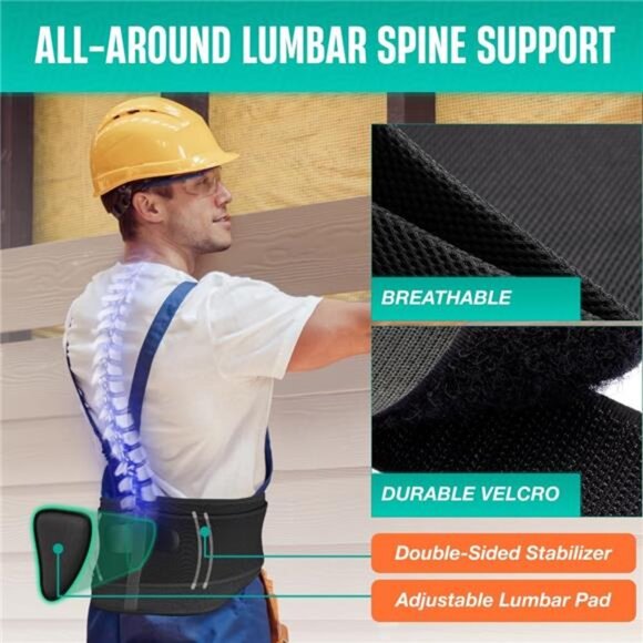 Modvel Back Brace for Women and Men - Backbrace Lower Back Support Brace Belt - Picture 6 of 7
